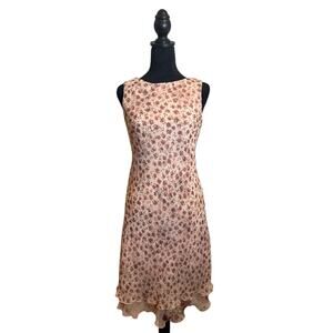 Vintage Y2K Rabbit Rabbit Rabbit Sleeveless Floral Layered Midi Dress Size 6